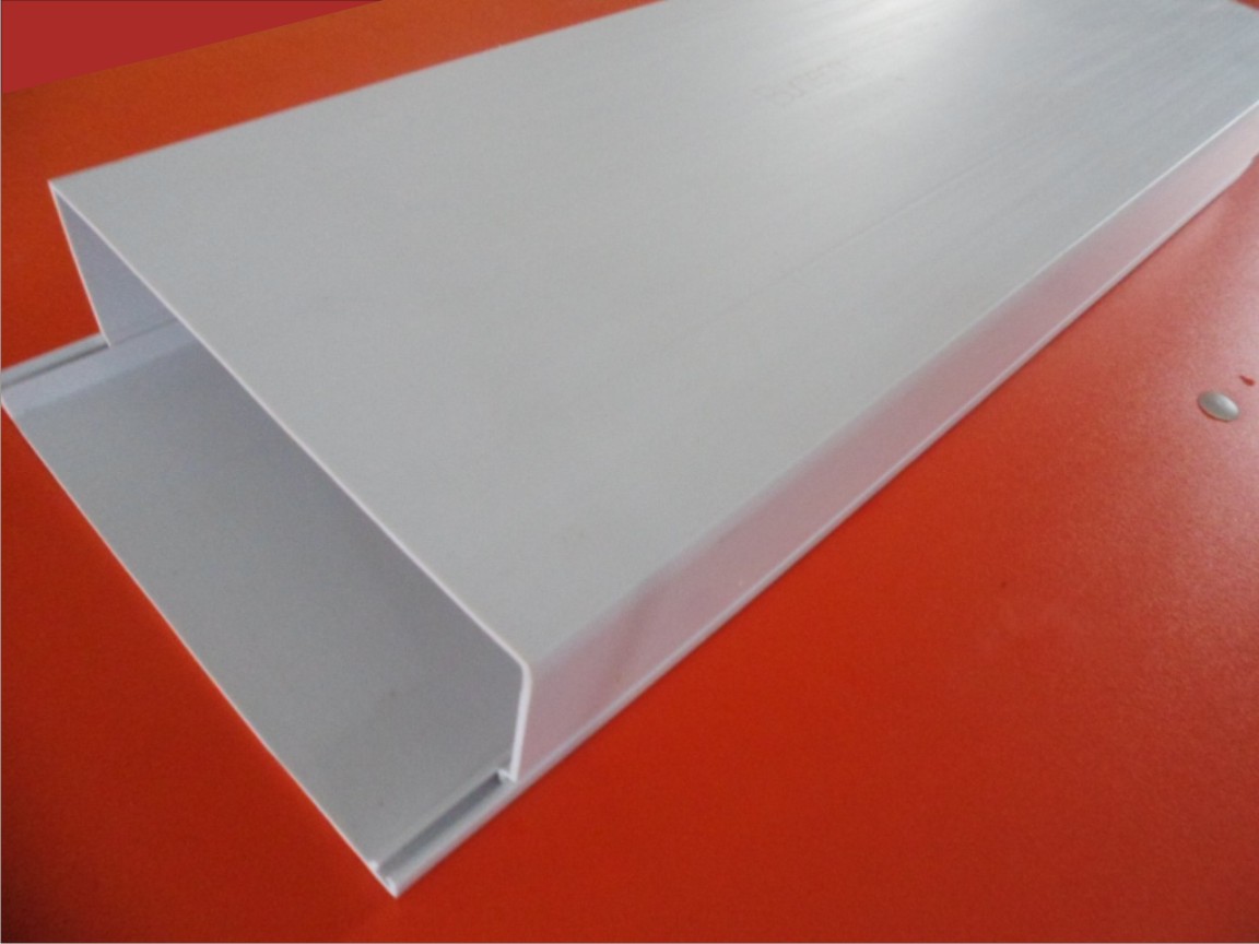 150mm PVC wall trunking. Standard quality and durable for electrical routing of cables.